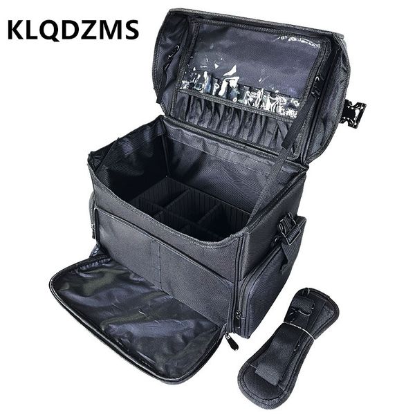 Custodie per cosmetici KLQDZMS Trolley da donna Oxford con scatola per trucchi Strumenti di bellezza di grande capacità Ruote Bagaglio a rotelle 230919