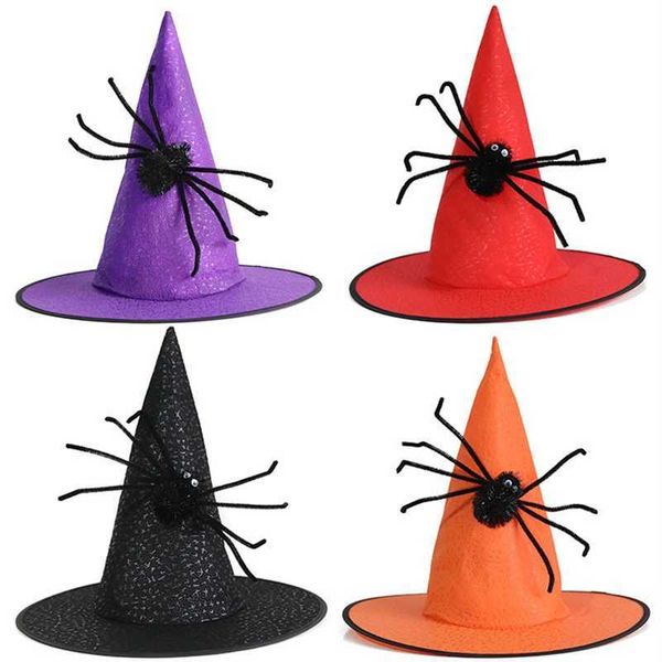 Eşsiz Örümcek Deseni Dokuma Şapka Çocuklar ve Yetişkinler İçin Uygun Kostüm Cadılar Bayramına Bir Dokunma Ekleyin 230920