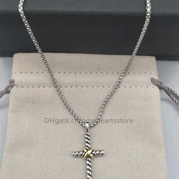 Retro Hip Hop Männer Designer Off Cross Halsketten Modische Halskette Gold 18K vergoldet Schmuck X Luxus Anhänger für Schmuck Party Jubiläumsgeschenk Großhandel