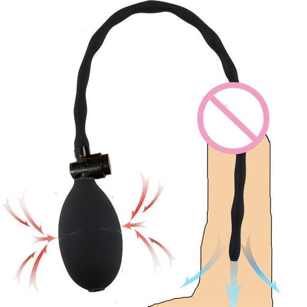 Erwachsene Massagegerät Aufblasbare Plug Pferd Auge Silikon Harnröhre Katheter Sound Dilator Masturbator für Männer Penis Insert Gerät Männlich