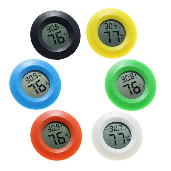 Großhandel Hygrometer Mini-Thermometer Kühlschrankhygrometer Tragbare digitale Temperaturinstrumente Acryl Runder Feuchtigkeitsmonitor Messgerät Detektor