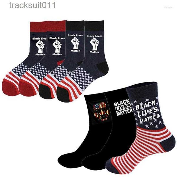 Herrensocken Herrensocken America BLACK LIVES MATTER Unisex Lustiger Happy Print Erwachsene Casual Männer Hip Hop Skateboard Calcetines Hombre Skarpetki L230919