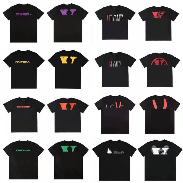 Herren-T-Shirts, Hip-Hop-Baumwolle, Designer-T-Shirts für Männer und Frauen, Off-White-V-Shirt, übergroß, kurzärmelig, Smiley-Gesicht, Trend, modischer Aufdruck, Sweat-T-Shirt, Rundhalsausschnitt, Vintage-Oberteile