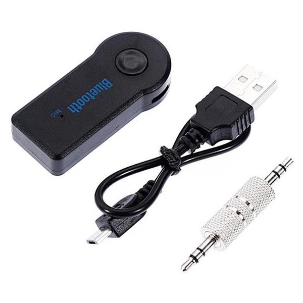 Bluetooth Car Kit Aux Receptor de Áudio Adaptador Receptor de Música Estéreo Mãos Sem Fio Com Mic247P