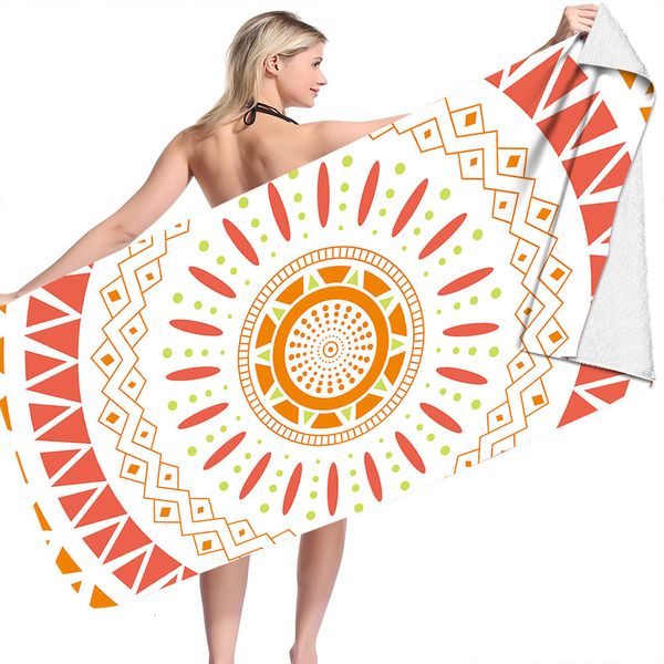 Badetuch Mandala Strand Outdoor Wassersport Schnell trocknend Schwimmen Surf Handtücher Tragbare große Yoga-Matte Stuhl Decke 230919