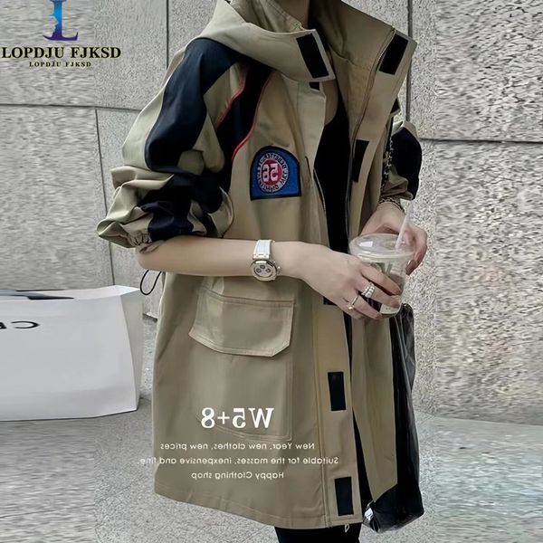 Giacche da donna Trench con cappuccio sciolto per donna Giacca in vita regolabile Giacca a vento Abbigliamento femminile Moda coreana Autunno Inverno 230918