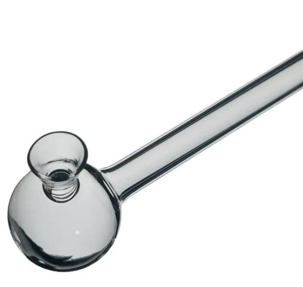 Glas-Ölbrennerrohr, dickes Pyrex-Rohr, große Größe, 15,2 cm, großes Klarglasrohr, tolles Rohr, Glasöl-Nagelrohr für Wasserbong