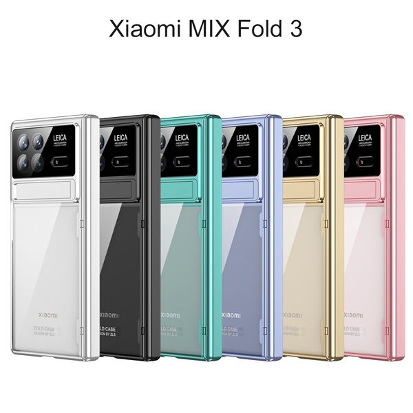 Transparent Für Xiaomi Mix Fold 3 Fall Harte Rüstung Stand Scharnier Schutz Glas Film Abdeckung