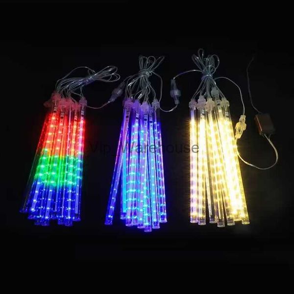 LED String Party 80cm uzunluğunda Kar Sonbahar Meteor LED tüp ışığı; 12mm çap; 10pcs/set; AC90-260V giriş kırmızı/yeşil/mavi/sıcak beyaz/renkli HKD230919