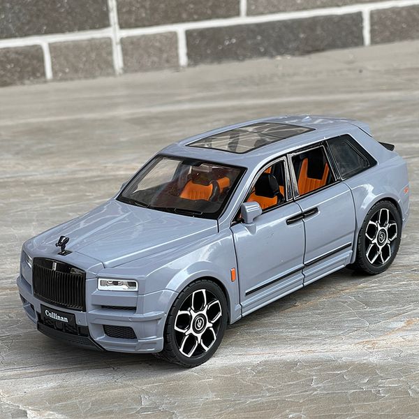 Diecast Model 1 20 Rolls Royce Cullinan SUV Alaşım Araç Simülasyon Metal Oyuncak Araçları Ses ve Işık Koleksiyonu Çocuk Hediyesi 230918