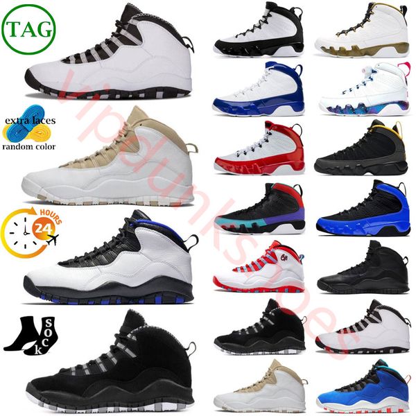 Uomo Taglia 7-13 Scarpe da basket 9S Jumpman 9 10 Bred University Gold Cile Rosso UNC Cool Particle Grigio Racer Blu Nero Gomma Antracite Sport Sneakers Scarpe da ginnastica