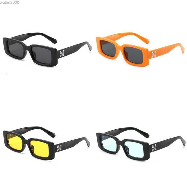Moda güneş gözlükleri lüks beyaz çerçeveler stil kare marka erkekler kadınlar güneş gözlüğü ok x siyah çerçeve gözlük güneş gözlükleri parlak spor seyahat sunglasse