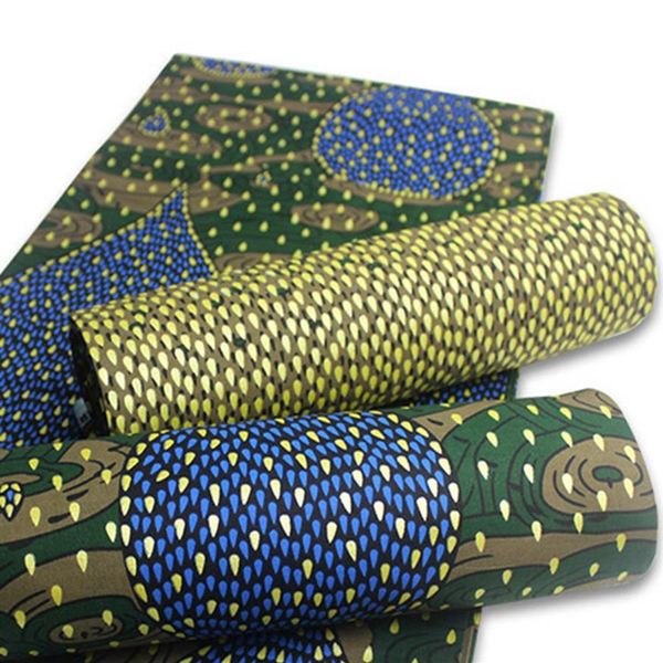 Tecidos de renda nigeriano africano cera dourada impressão ancara algodão alta qualidade verdadeira cera 2020 pagne dress257c