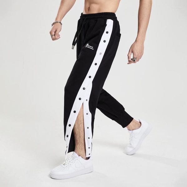 Pantaloni da uomo lunghi 2023 Abbigliamento da strada Hip Hop Moda Casual Jogger Bottone aperto Sport da esercizio allentato