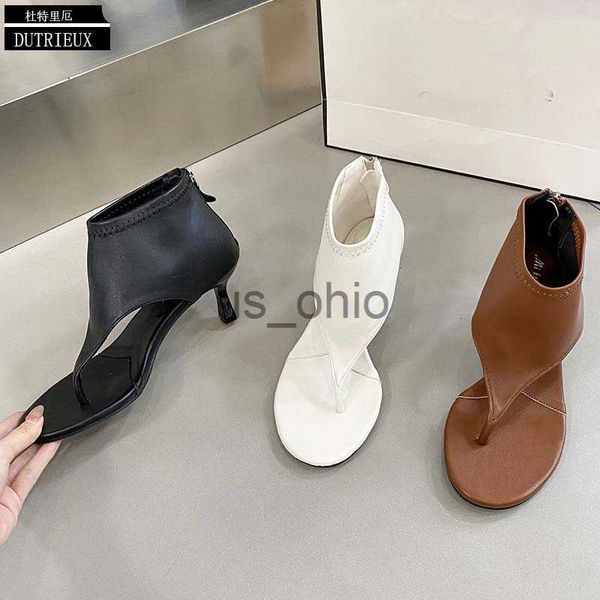 Botas senhoras sandálias botas mulheres bombas flip flops salto alto moderno 2023 verão slides moda festa botas peep toe sapatos femininos j230919