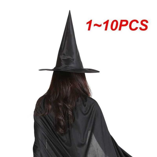 1 ~ 10 pçs decoração de halloween chapéu de bruxa cosplay crianças festa decoração suprimentos ao ar livre árvore pendurado ornamento adereços 230920