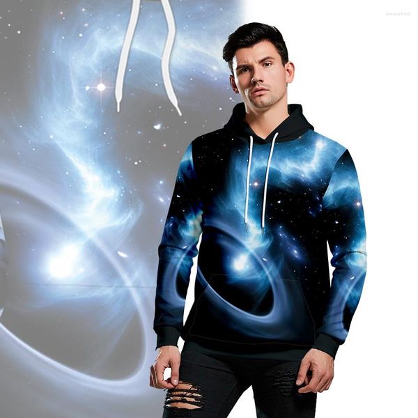 Hoodies masculinos 3d impressão muscular hoodie para homens moletom casal manga longa unisex topo outono pulôver bolso anime streetwear roupas masculinas