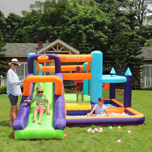 Corrediça inflável para crianças à venda Bounce House Castle Jumping Toys Jumper para crianças Indoor Outdoor Play Bouncer Slide com Ball Pit Presentes de festa de aniversário Diversão no jardim