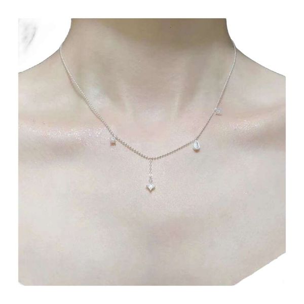 Zeer kwaliteit Sterling S925 zilveren luxe kwastje waterdruppel ultrafijne ketting meisje zusters beste vriend eenvoudige kraag ketting Xia