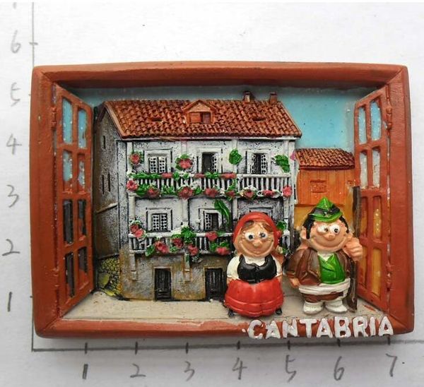 Magneti per il frigo Cantabria Spagna Souvenir di viaggio 3D Adesivi magnetici per frigorifero Decorazione della casa 230919