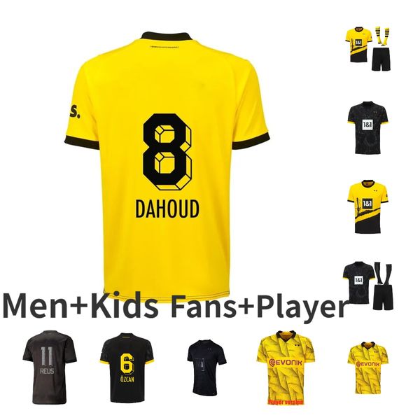 23-24 Westfalen Dortmund Fußballtrikots All-Black Special Blackout 110. Borussia 2023 2024 Heimtrikot REUS BELLINGHAM HUMMELS REYNA BRANDT Herren-Kinder-Kit-Oberteil