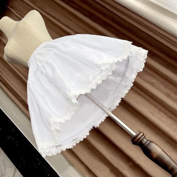 Gonne Gonna Tutu Donna Stile giapponese Cosplay Lolita Kawaii Orlo in pizzo Punto Crinolina Sottogonna Hoopskirt Sottoveste