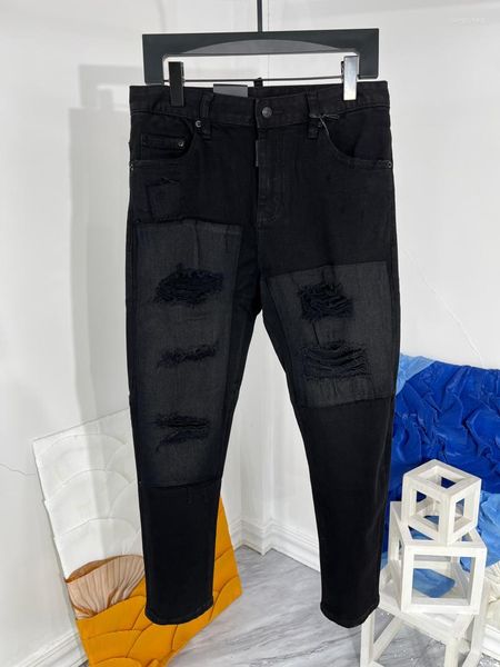 Jeans masculinos ls0916 moda 2023 pista luxo design europeu roupas estilo festa