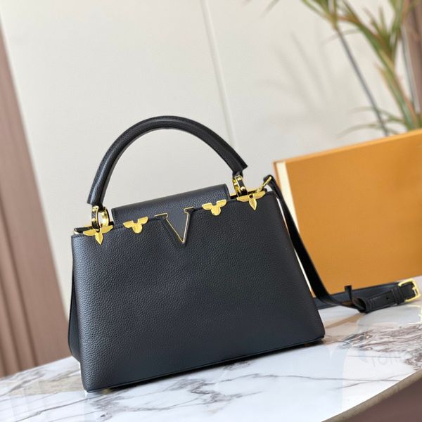 7a neuer Designer Luxus Ladies Bag Capucines echte Leder -Schulterhandtaschen Klassische Modependel -Totes