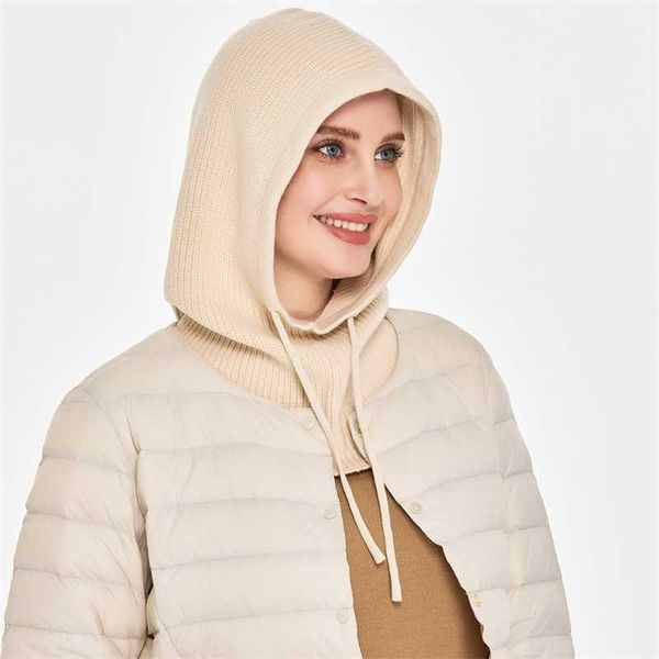 Sparsil Unissex malha de lã Balaclava para mulheres inverno cashmere colabeled Face Face Protect Bonenet Bonnet Skullies 230920