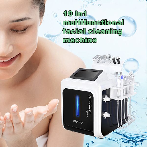 10 em 1 Multifuncional Hydra Dermoabrasão Hydra Peeling Limpeza Profunda Limpar Cabeças Negras Remover Acne Tratamento Facial Cuidados Com A Pele Facial Máquina de Beleza para Remoção de Rugas