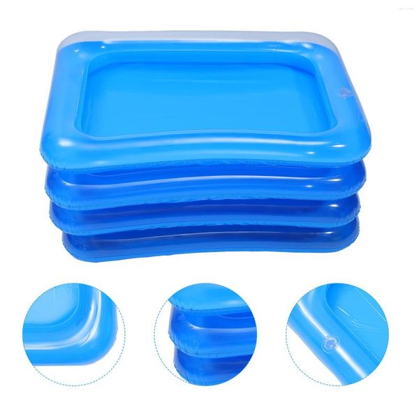 Platten, 4 Stück, aufblasbare Eis-Servierstangen, Kühler, Serviertabletts (transparent)