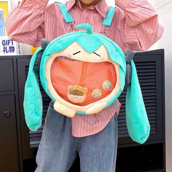 Sacos de noite Miku Cartoon Mochila Anime Kawaii Lolita JK Ita Saco Estudante Meninas Personalização Engraçado Escola de Grande Capacidade 230919