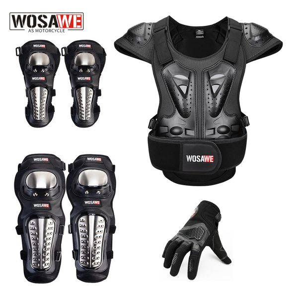 Cotovelo Joelheiras Wosawe Motocicleta Joelheiras Guardas Cuirassier Cotovelo Corrida Off-Road Engrenagens de Segurança de Proteção Race Brace Sports Cycling Guard 230919