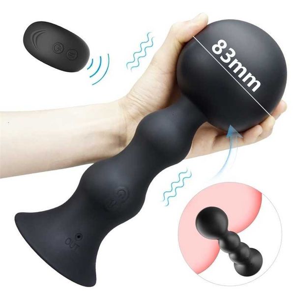 Adulto massageador massageador anal brinquedo inflável próstata poderoso vibrador para homens mulheres plug controle remoto sem fio adultos 18