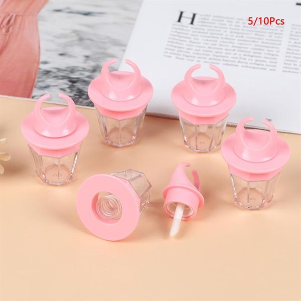 8ml roze diamanten ringvorm lege lipglossfles lipglossbuis roze lipglossbuis lippenfles wandborstelcontainer new201u