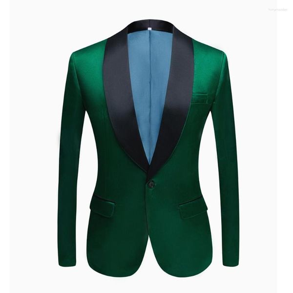 Ternos masculinos rosto brilhante em relevo terno verde violeta amarelo azul casaco 2023 feito sob encomenda casual casamento baile de formatura noivo blazer jaqueta