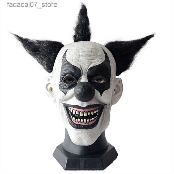 Outros suprimentos de festa de evento Halloween Evil Rindo Palhaço Adulto Máscara Assustadora Assassino Coringa Com Cabelo Preto Cosplay Máscara Adereços Q230919