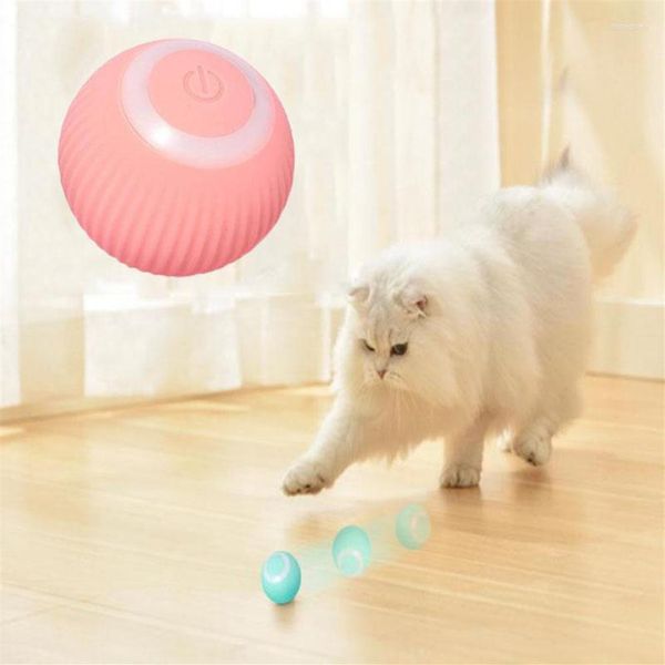 Gato brinquedos bola elétrica rolamento automático inteligente para gatos treinamento auto-movimento gatinho indoor interativo play157v