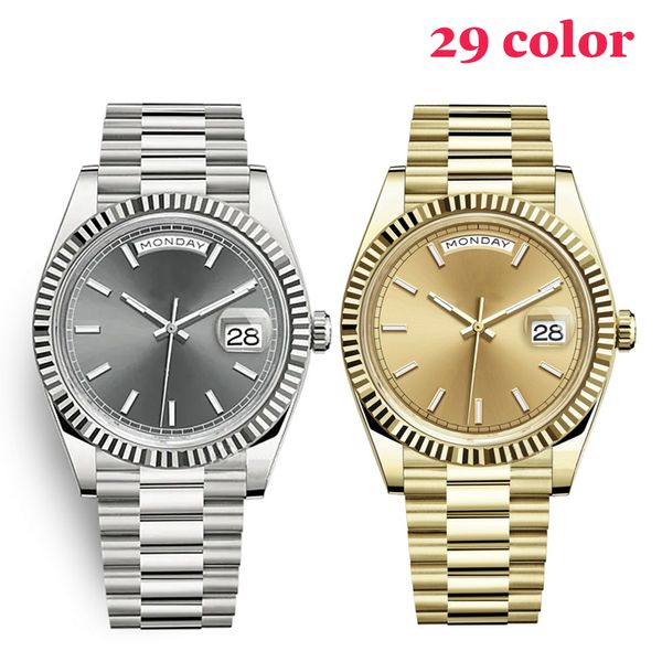 abb_watches Orologio automatico da uomo 36/41mm Calendario/Data Orologi con diamanti Orologi da donna di lusso con data Giorno Orologio da polso rotondo in acciaio inossidabile con zaffiro impermeabile Regalo