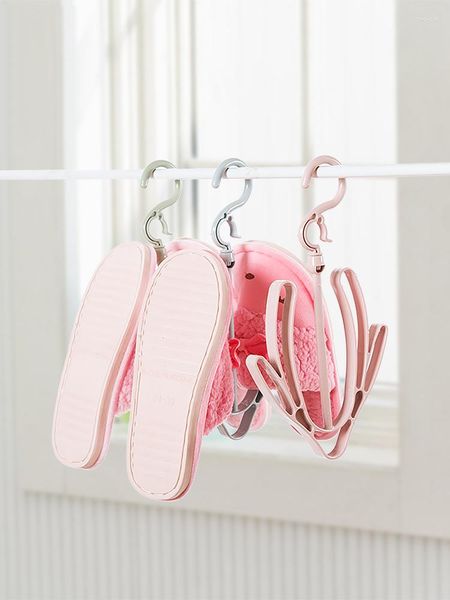 Ganci per balcone, doppio gancio per scarpe, scarpiera, per appendere piccole grucce antivento per asciugare