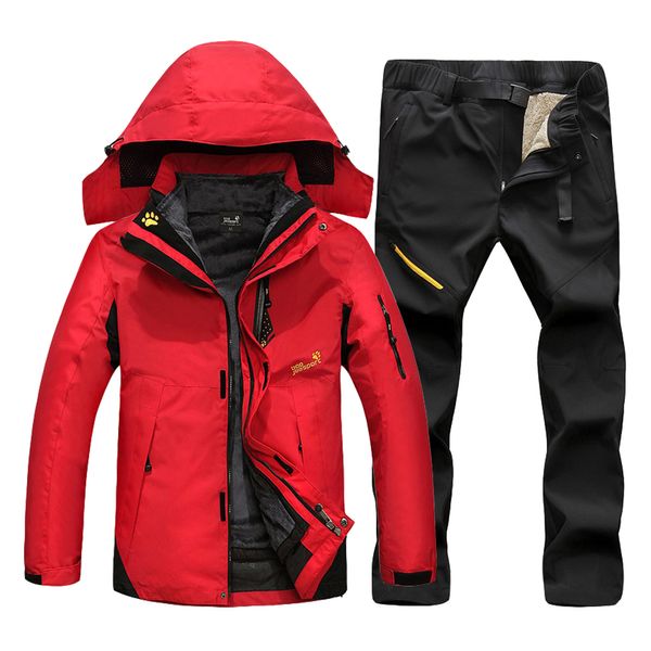 Skianzüge Skijacke Männer Warme Winter- und Snowboard-Sets Männliche wasserdichte Outdoor-Kletterjacken Trekking-Hosenanzug 230918