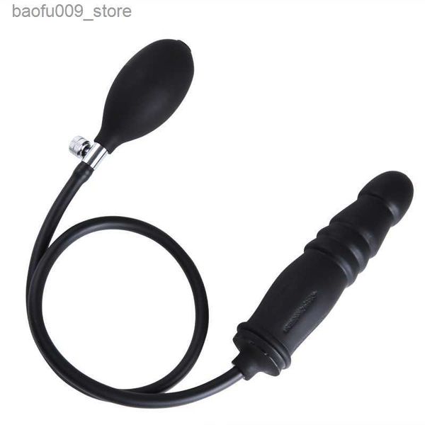 Andere Gesundheitsschönheitsartikel Anal aufblasbarer Silikon-erweiterbarer Buttplug mit Pumpe Analdilatator Luftgefüllter großer Dildo Prostatamassage für Männer Homosexuell Q230919