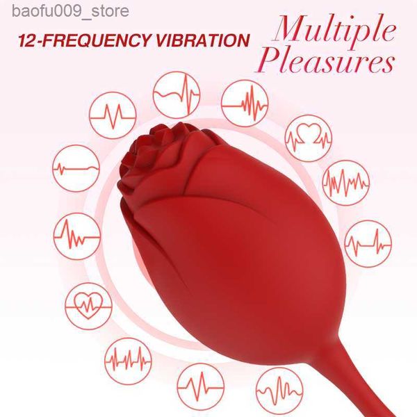 Outros itens de beleza para saúde Rose Vibrador Clitóris G Spot Estimulador Vibrador Vaginal Vibrador Mamilo Massageador Masturbação para Mulheres Adulto 18 Q230919