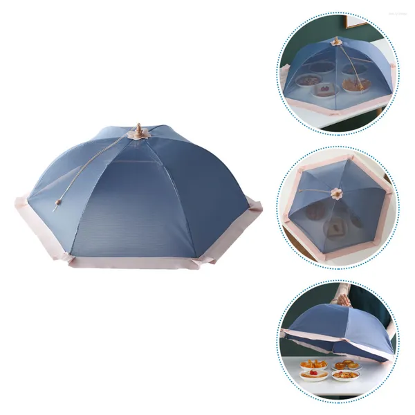 Set di stoviglie Tenda per schermo esterna Copertura pieghevole Cucina Protezione in rete Copripiatti antipolvere Forniture per la casa pieghevoli in acciaio