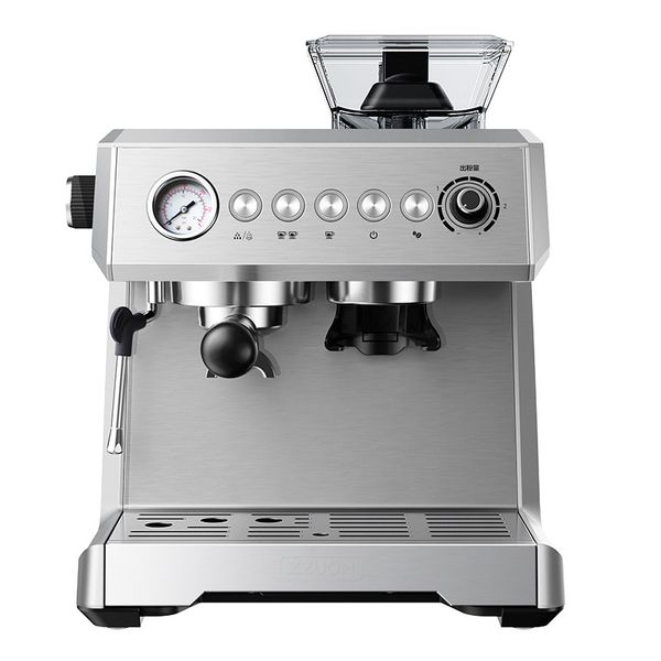 Yeni Espresso Kahve Makinesi Espresso Maker 20bar Pompa Basıncı Öğütücü Buhar Sütü Çeyrek Yarı Otomatik Kahve Makinesi