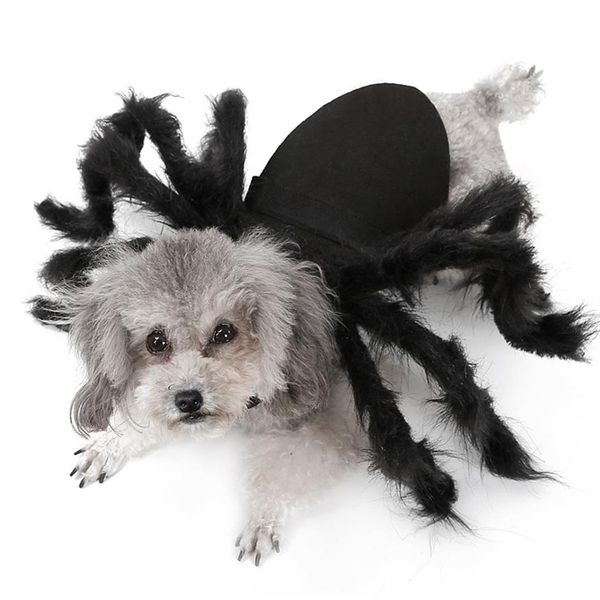 Halloween pet roupas para cães de pelúcia aranha vestir-se para cães pequenos gatos cosplay engraçado festa filhote de cachorro traje para chihuahua yorkie 20123146