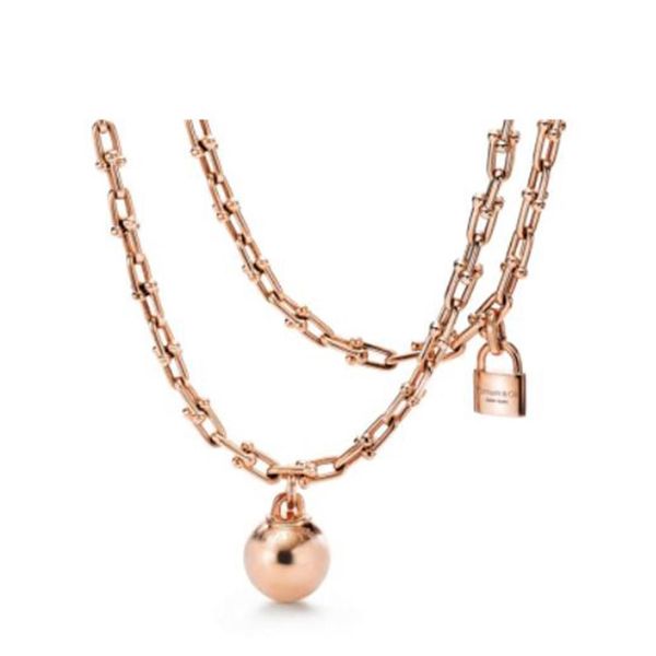 Tiff jeder Schmuck Anhänger Halskette Designer Luxus Mode Hufeisen Anhänger Serie Halsketten 6 Stile Roségold Platin Kette di278f