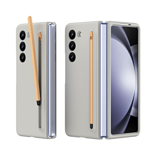 Матовый жесткий чехол для Samsung Galaxy Z Fold 4 3 5 Fold3 Fold5, тонкий чехол с отделением для ручки, множественная защитная крышка