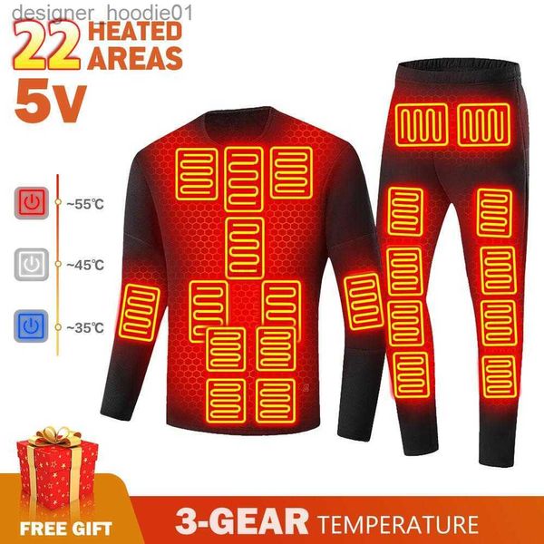 Roupa interior térmica feminina roupa interior aquecida inverno quente masculino jaqueta aquecida roupa interior térmica algodão ciclismo jaqueta calças de algodão jaqueta de esqui outono calças conjunto l230919