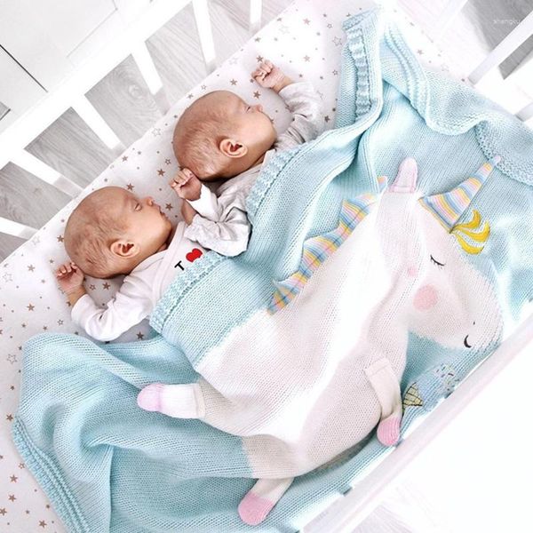 Cobertores Nascido Cobertor Marca Criança Infantil Bebê Pram Berço Cama Moisés Cesta Berço Malha Saco de Dormir Dos Desenhos Animados